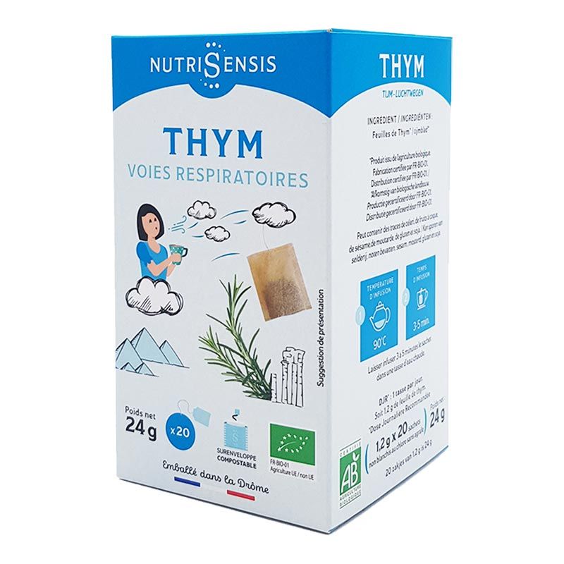 AUCHAN BIO Infusion thym 20 sachets 26g pas cher 