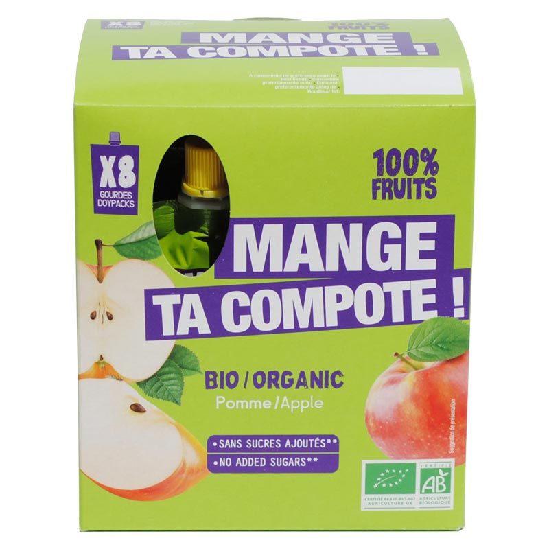 Gourde compote pomme-pêche x 8