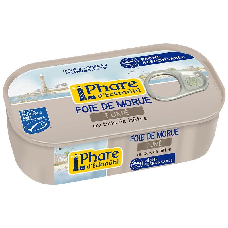 Foie de morue fumé au bois de hêtre - 121g