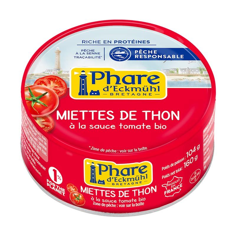 Miettes de thon Listao à la tomate bio - 160g