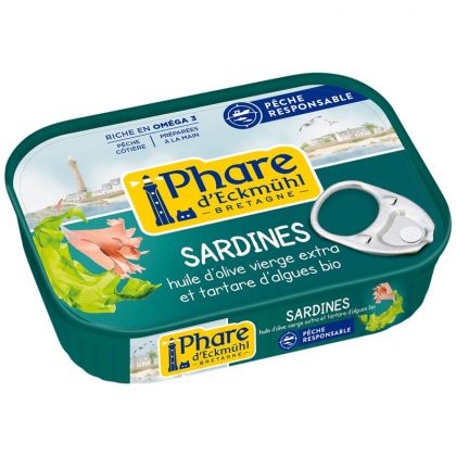 Sardines au tartare d'algues bio - 135g