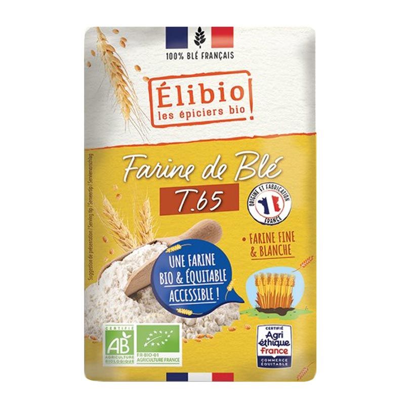 Farine de blé T65 bio - 1kg, Elibio