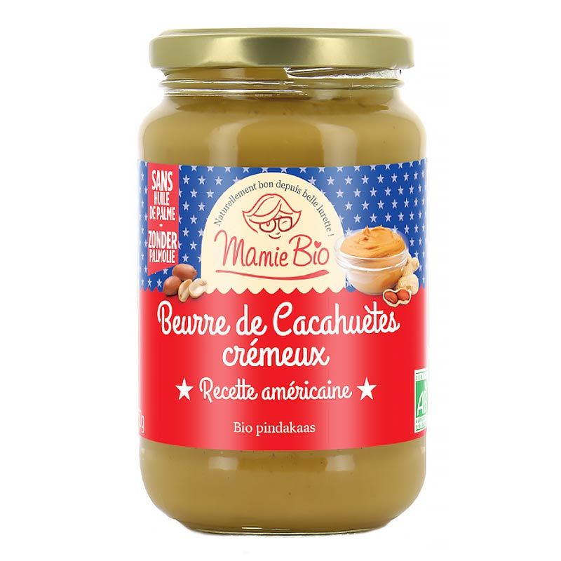 Beurre de cacahuète bio - Recette américaine crémeuse - 350g, Mamie Bio