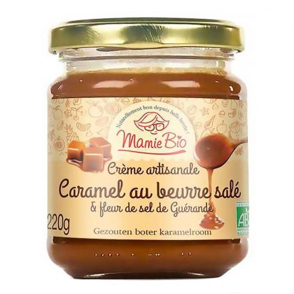 Caramel au beurre salé bio et fleur de sel de Guérande - 220g