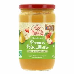 Dessert de fruits bio - Pomme poire - 680g