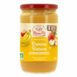 Dessert de fruits bio - Pomme banane - 680g