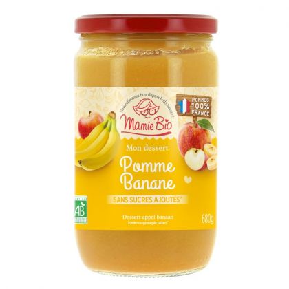Dessert de fruits bio - Pomme banane - 680g