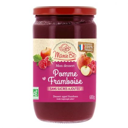 Dessert de fruits bio - Pomme framboise - 680g