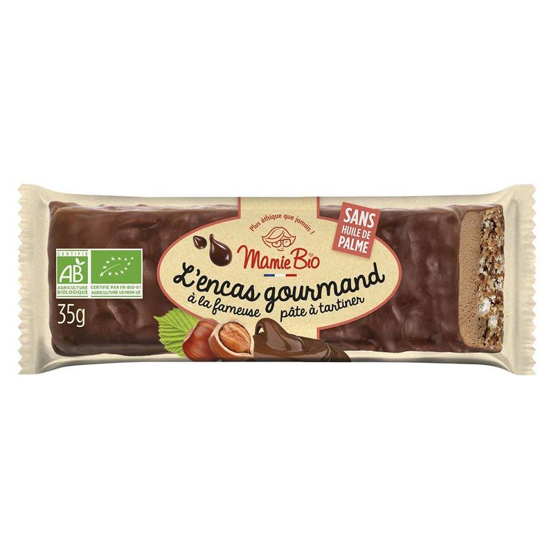 Barre chocolatée bio - Pâte à tartiner - 35g