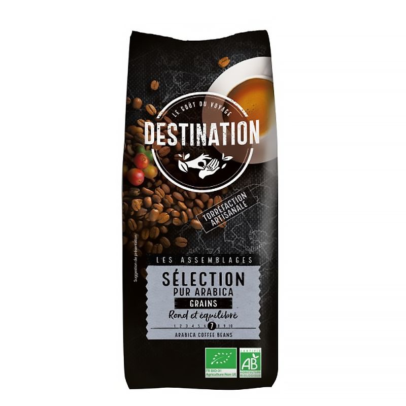 Café bio en grains - 100% Arabica - 1kg, Destination