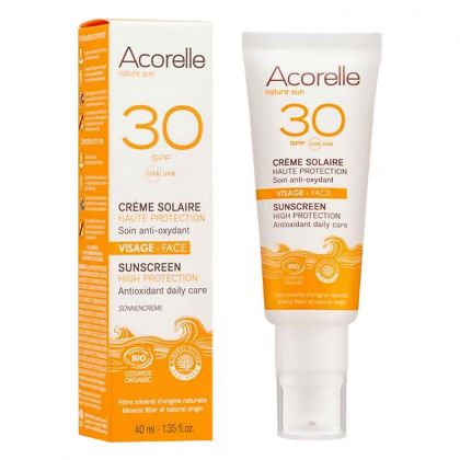 Crème solaire bio - Visage SPF 30 - 40 ml