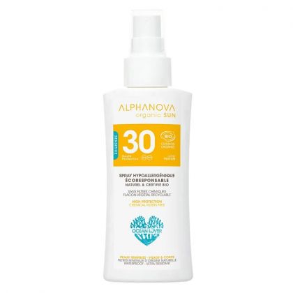 Crème solaire hypoallergénique bio SPF 30 - Format voyage 90g