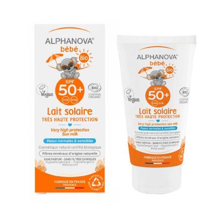 Lait solaire bio pour bébé SPF 50+ - 50g