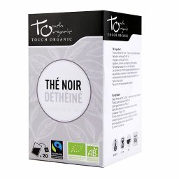 Thé noir déthéiné bio et équitable - Boite de 20 sachets