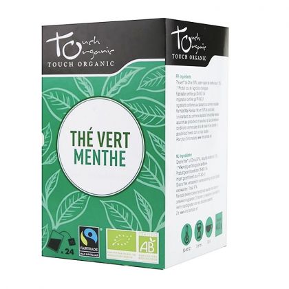 Thé vert à la menthe bio et équitable - Boite de 24 sachets