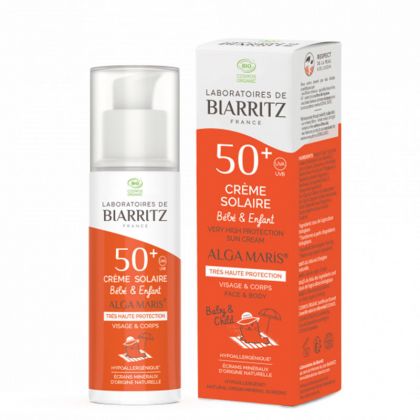 Crème solaire enfants SPF50 + bio - 100 ml