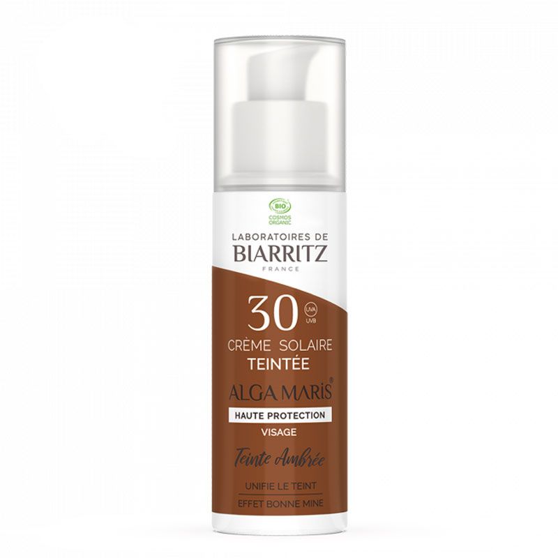 Crème solaire visage SPF30 teintée et bio - Ambrée - 50 ml