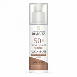 Crème solaire visage SPF50 teintée et bio - Dorée - 50 ml