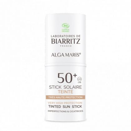 Stick solaire teinté SPF 50+ bio - 9 ml