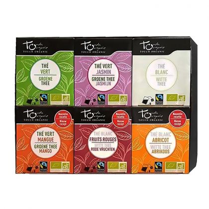 Coffret Assortiment Thé Bio Equitable 6 boîtes de 8 Sachets TOUCH ORGANIC