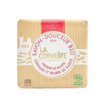 Savon douceur bio - Karité grenade - 100g