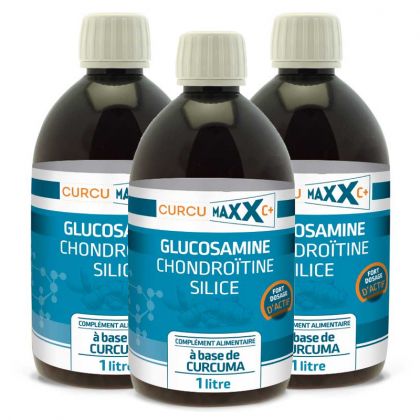 Gluco Chondro Silice - Solution buvable bio - Lot de 3 x 1L