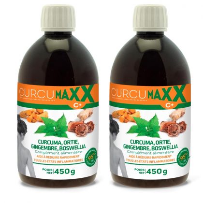 Curcumaxx - Curcuma Ortie Gingembre Bowellia - Lot de 2 x 500ml