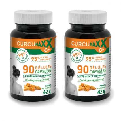 Curcumaxx C+ dosées à 95%- Lot de 2 boites de 90 gélules