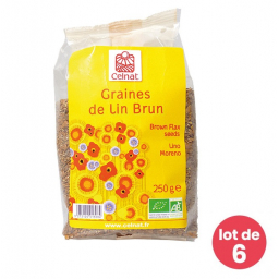 Graines de lin brun - Lot de 6 x 250g