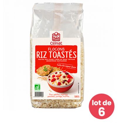 Flocons de riz toastés - Lot 6 x 500g