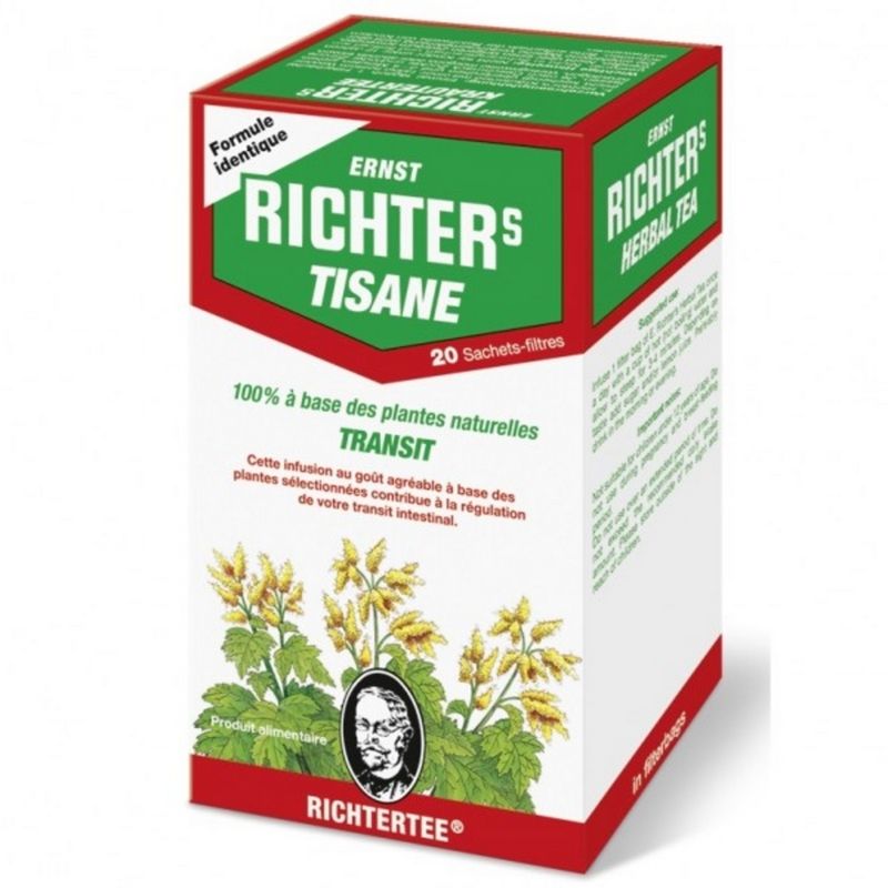 RICHTER Tisane 100% à base de plantes naturelles Transit, 20 sachets 40 g,  lot de 10 : : Hygiène et Santé