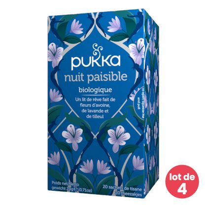 Infusion bio - Nuit paisible - Lot de 4 boites de 20 sachets