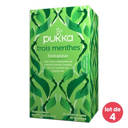 Infusion bio - Trois menthes - Lot de 4 boites de 20 sachets