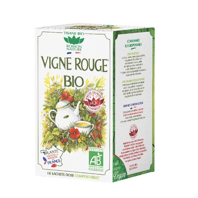 Infusion bio - Vigne rouge - Boite de 18 sachets