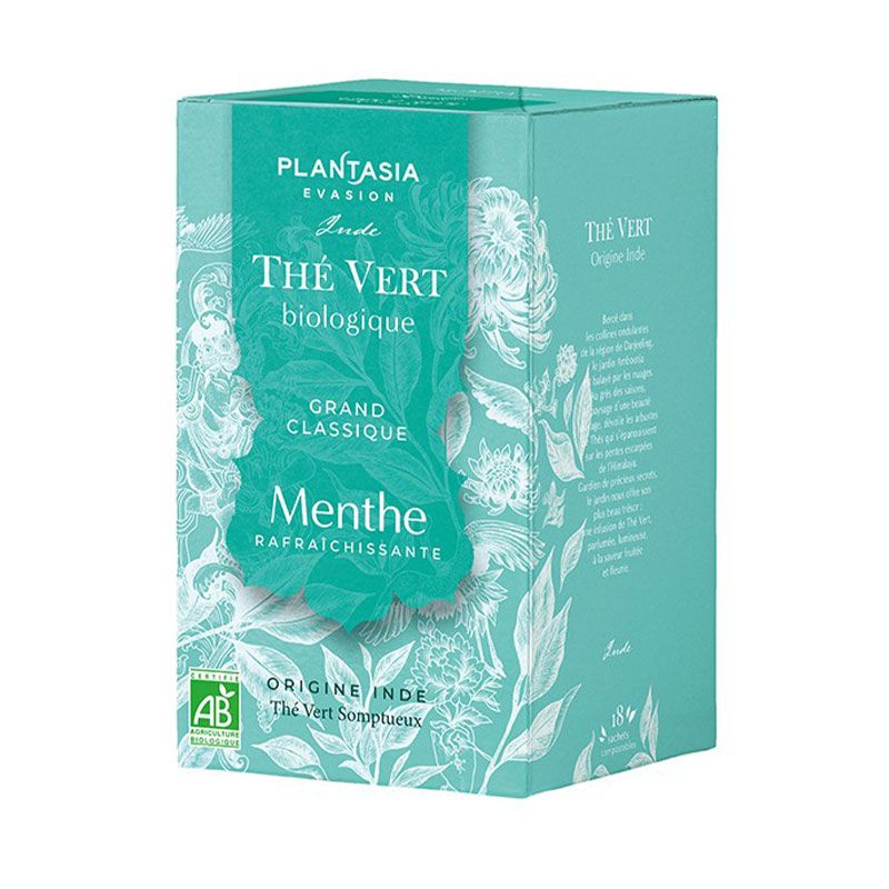 Thé vert bio - Menthe - Boite de 18 sachets