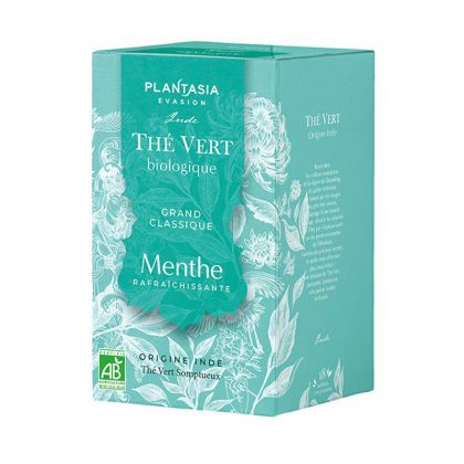 Thé vert bio - Menthe - Boite de 18 sachets