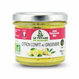 Citron confit au gingembre bio - 105g