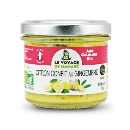 Citron confit au gingembre bio - 105g