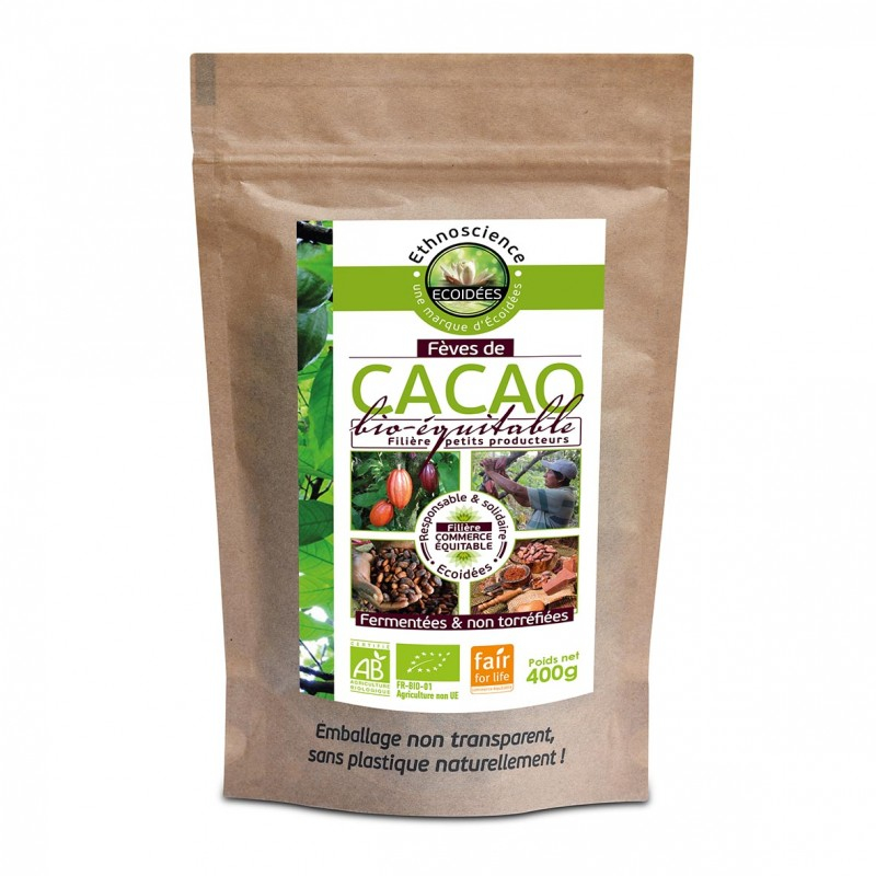 Fèves de cacao entières Bio - 400g