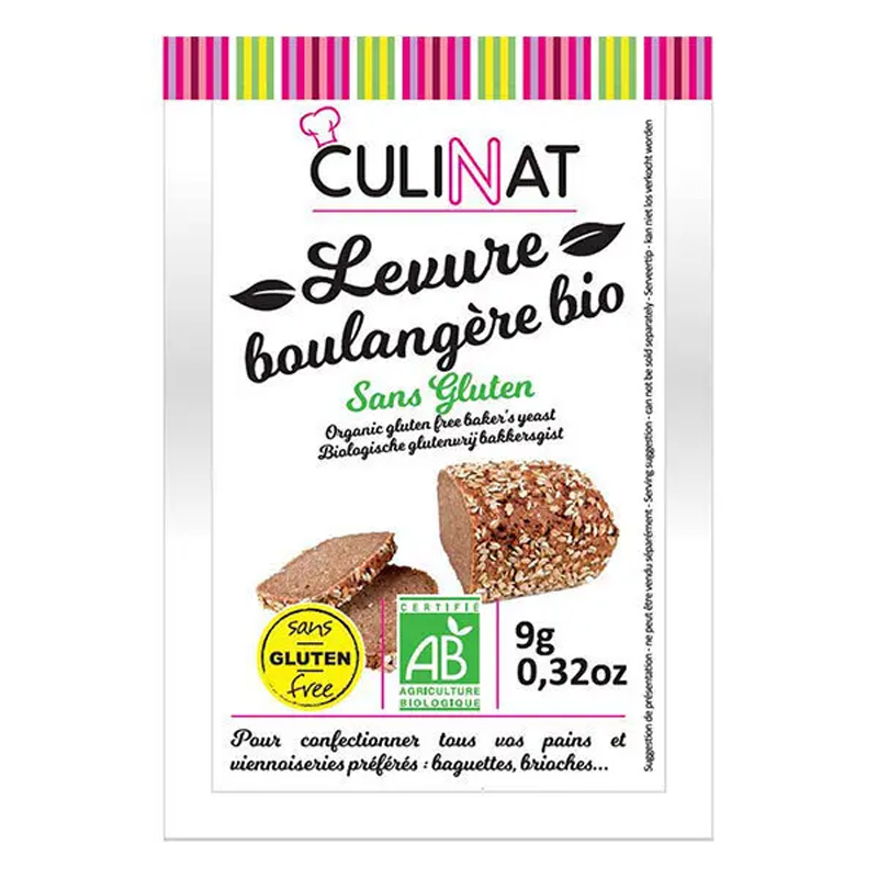 Levure boulangère bio et sans gluten - Lot de 3 x 9g