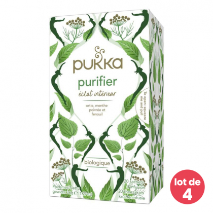 Infusion bio - Purifier - Lot de 4 boites de 20 sachets