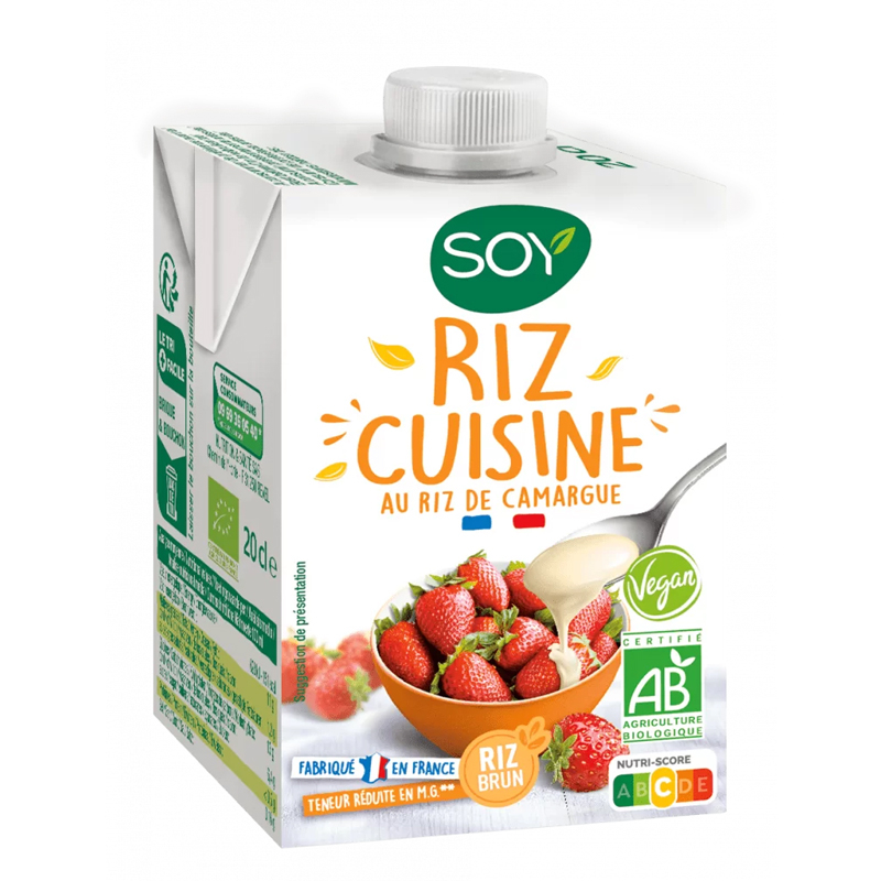 Crème de riz cuisine - 20cl, Soy