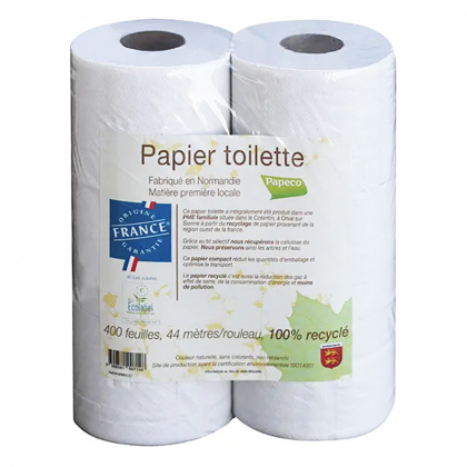 Papier toilette 100% recyclé - Lot de 6 rouleaux