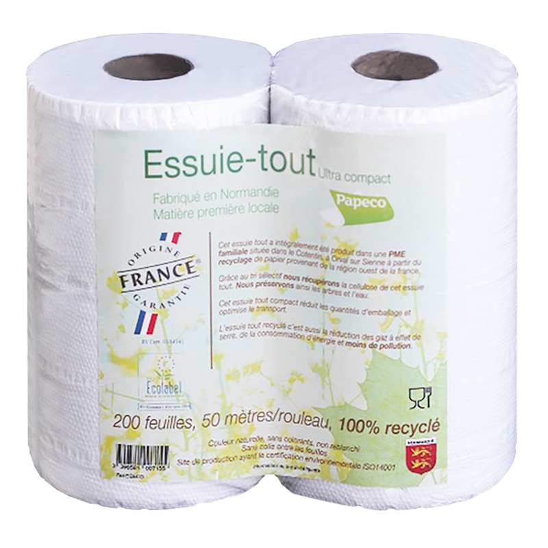 Torchons/Essuis-tout, lot de 2, en 100% coton bio GOTS, Terre