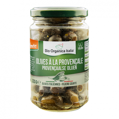 Olives noires entières à la provençale - 220g