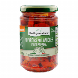 Poivrons rouges en lanières à l'huile - 280g