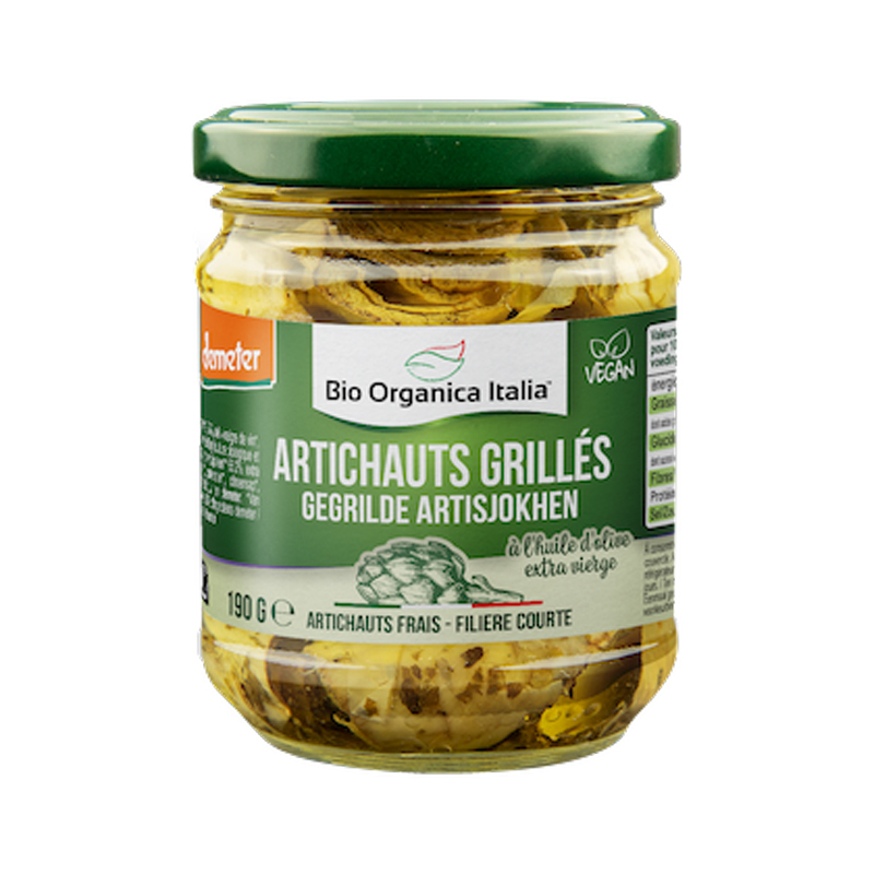 Cœurs d'artichauts grillés à l'huile - 190g