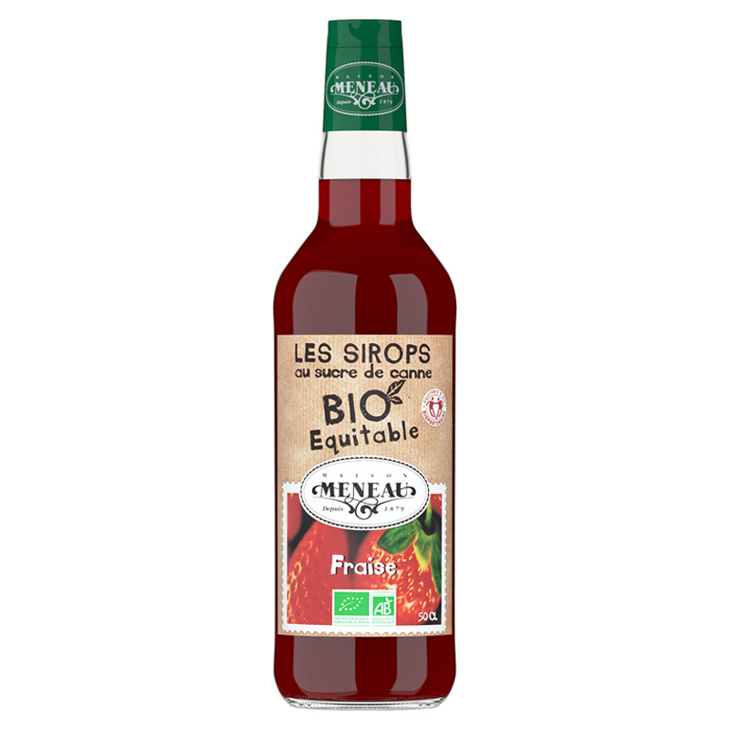 Sirop de canne à la fraise bio - 50cl