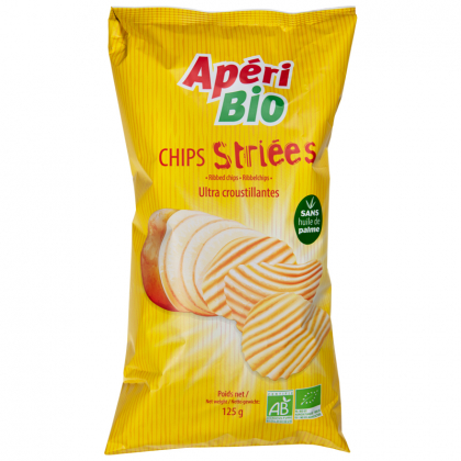 Chips striées salées bio - 125g
