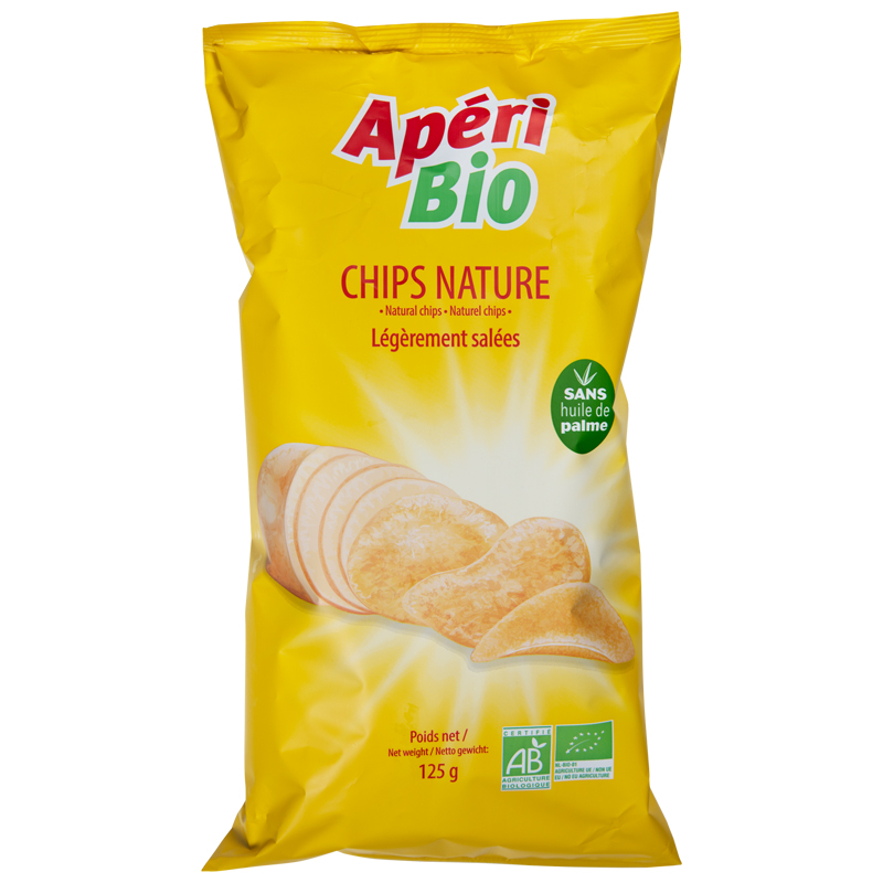 Chips nature salées bio - 125g